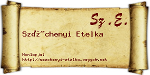 Széchenyi Etelka névjegykártya